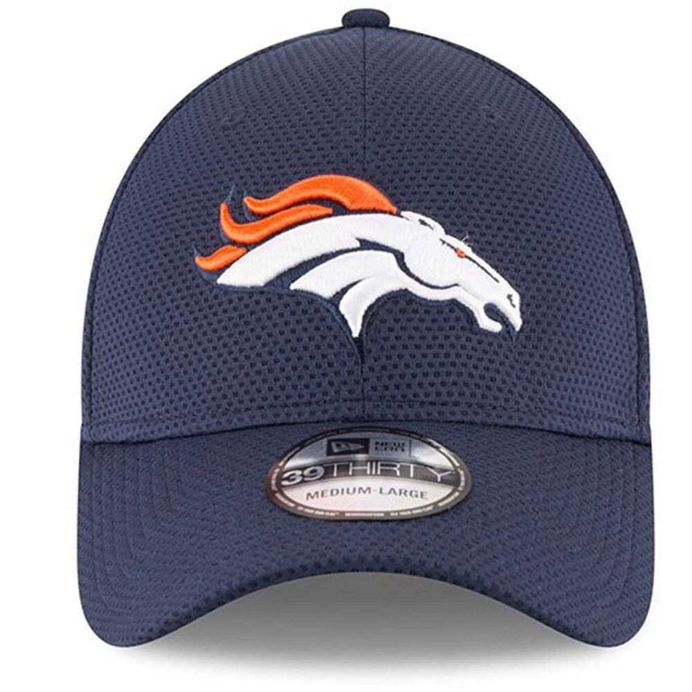 NWT Rare Authentic Denver Broncos Navy Sideline New Era 39Thirty Flex Hat Cap